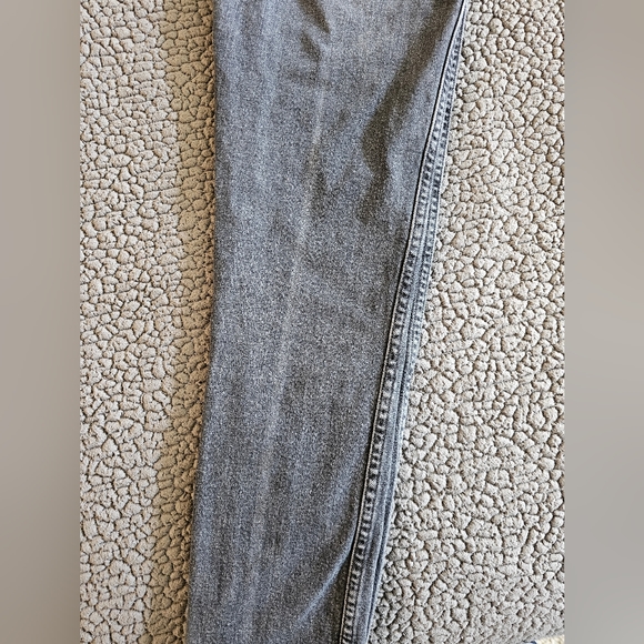 AMO Button Front Audrey w/Snaps Slim Straight Jeans Black Gray Vixen, size 24 - Picture 2 of 10